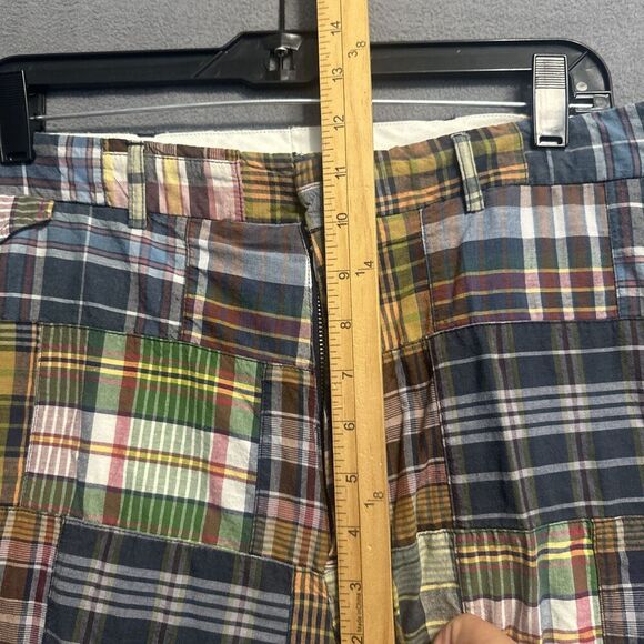 VTG Polo Ralph Lauren Sportswear Patchwork Madras Plaid Shorts Mens Size 36 Y2K - Picture 8 of 10